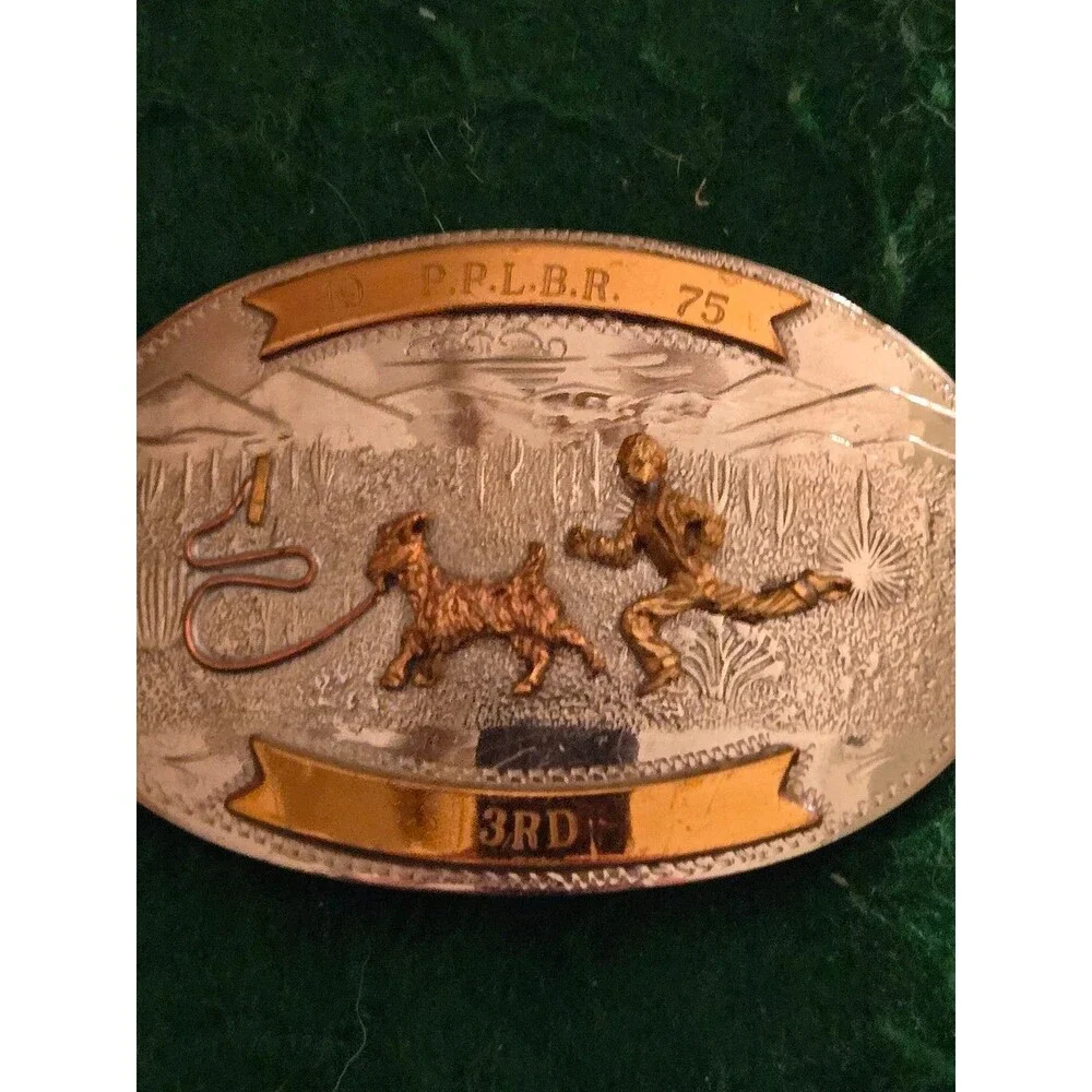Vintage P.PL.B.R German Silver Belt Buckle (O-17)